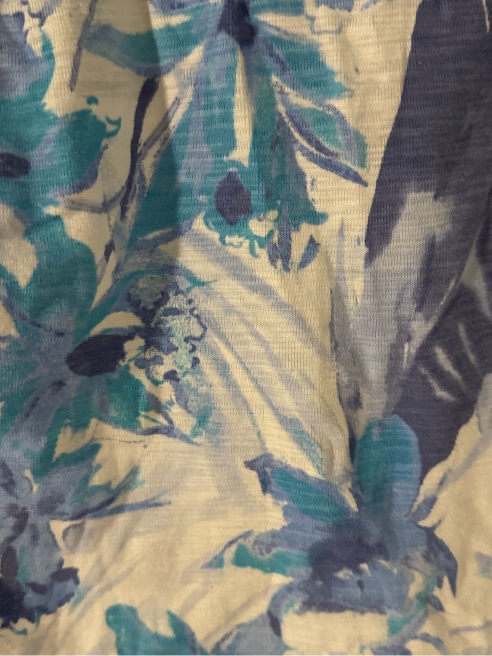 Tommy Bahama Women’s Blue Floral Tank Open Back XL EUC